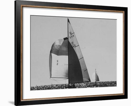 Dame Pattie Leading "Intrepid" in Americas Cup Races-George Silk-Framed Photographic Print