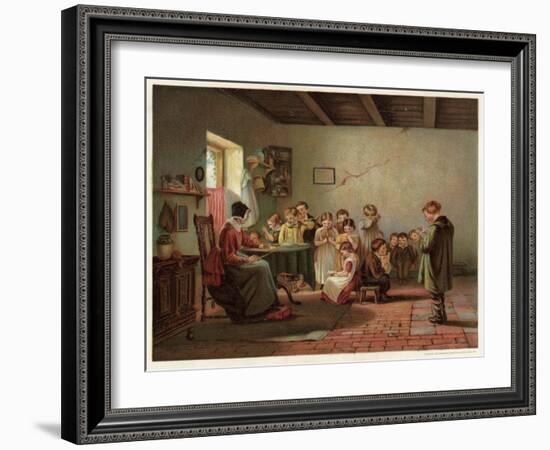 Dame School-Thomas Webster-Framed Art Print