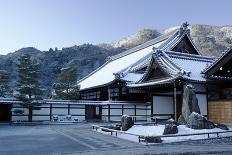 Snowy day in Tofuku-ji Temple rock garden, Kyoto, Japan, Asia-Damien Douxchamps-Photographic Print