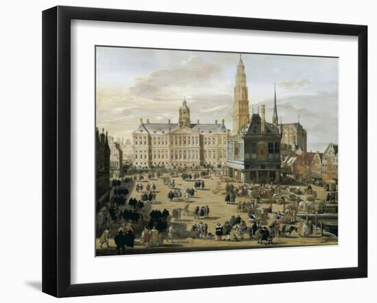 Damm Square in Amsterdam-Jacob van der Ulft-Framed Art Print