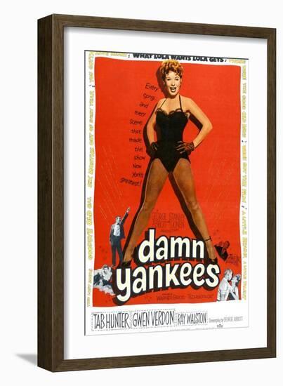 Damn Yankees, Ray Walston, Gwen Verdon, Tab Hunter, 1958-null-Framed Art Print