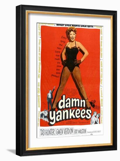 Damn Yankees, Ray Walston, Gwen Verdon, Tab Hunter, 1958-null-Framed Art Print