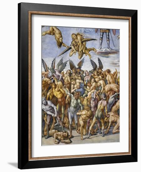 Damned in Hell, from Last Judgment Fresco Cycle, 1499-1504-Luca Signorelli-Framed Giclee Print