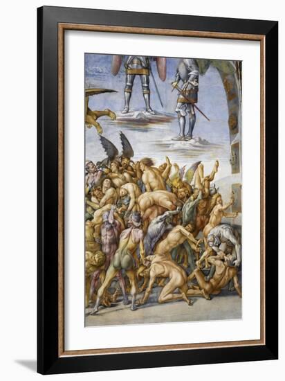 Damned in Hell, from Last Judgment Fresco Cycle, 1499-1504-Luca Signorelli-Framed Giclee Print