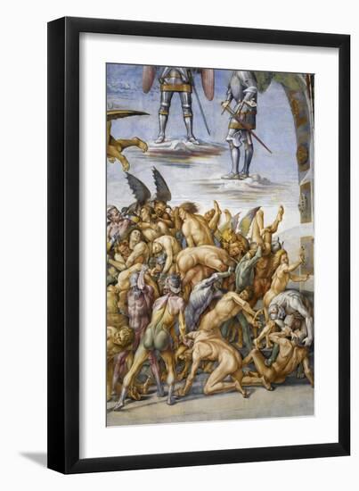 Damned in Hell, from Last Judgment Fresco Cycle, 1499-1504-Luca Signorelli-Framed Giclee Print