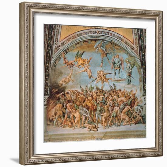 Damned Souls in Hell-Luca Signorelli-Framed Art Print