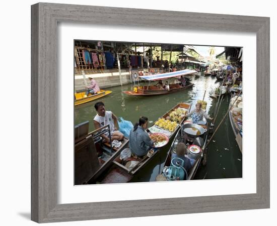 Damnoen Saduak Floating Market, Bangkok, Thailand, Southeast Asia, Asia-Michael Snell-Framed Photographic Print