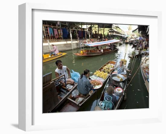 Damnoen Saduak Floating Market, Bangkok, Thailand, Southeast Asia, Asia-Michael Snell-Framed Photographic Print