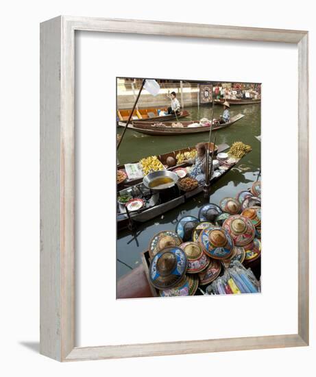 Damnoen Saduak Floating Market, Bangkok, Thailand, Southeast Asia, Asia-Michael Snell-Framed Photographic Print