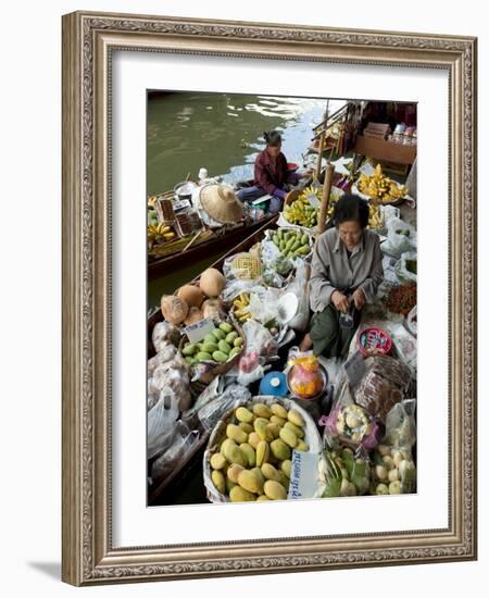 Damnoen Saduak Floating Market, Bangkok, Thailand, Southeast Asia, Asia-Michael Snell-Framed Photographic Print