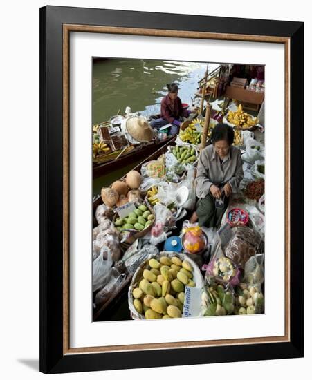 Damnoen Saduak Floating Market, Bangkok, Thailand, Southeast Asia, Asia-Michael Snell-Framed Photographic Print