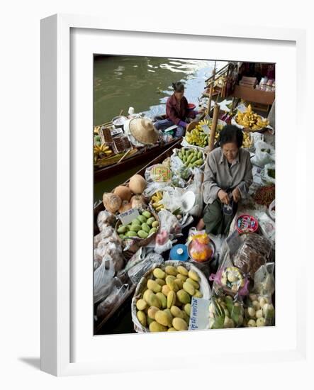 Damnoen Saduak Floating Market, Bangkok, Thailand, Southeast Asia, Asia-Michael Snell-Framed Photographic Print