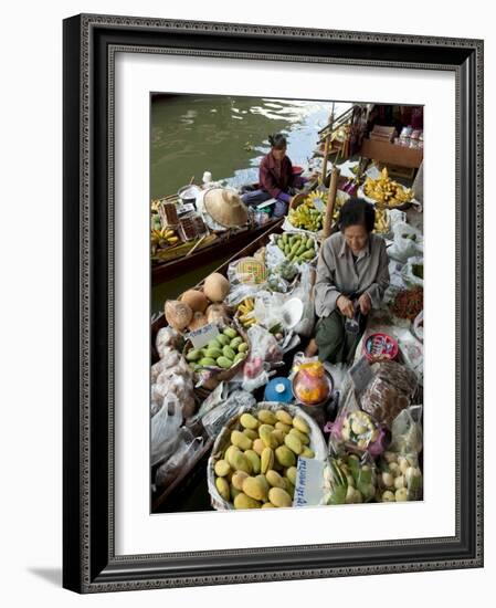 Damnoen Saduak Floating Market, Bangkok, Thailand, Southeast Asia, Asia-Michael Snell-Framed Photographic Print