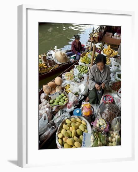 Damnoen Saduak Floating Market, Bangkok, Thailand, Southeast Asia, Asia-Michael Snell-Framed Photographic Print