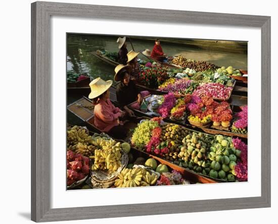 Damnoen Saduak Floating Market, Bangkok, Thailand-Gavin Hellier-Framed Photographic Print