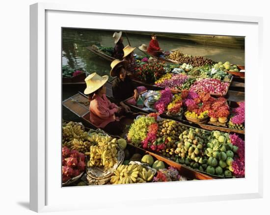 Damnoen Saduak Floating Market, Bangkok, Thailand-Gavin Hellier-Framed Photographic Print