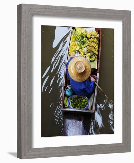 Damnoen Saduak Floating Market with Vendor-Terry Eggers-Framed Photographic Print