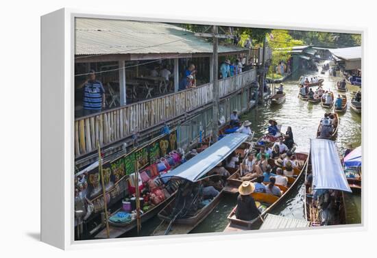 Damnoen Saduak Floating Markets, Bangkok, Thailand, Southeast Asia, Asia-Frank Fell-Framed Premier Image Canvas