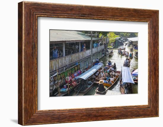 Damnoen Saduak Floating Markets, Bangkok, Thailand, Southeast Asia, Asia-Frank Fell-Framed Photographic Print