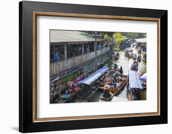 Damnoen Saduak Floating Markets, Bangkok, Thailand, Southeast Asia, Asia-Frank Fell-Framed Photographic Print