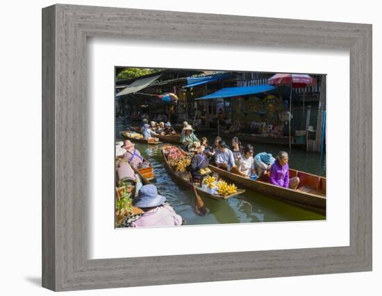 Damnoen Saduak Floating Markets, Bangkok, Thailand, Southeast Asia, Asia-Frank Fell-Framed Photographic Print