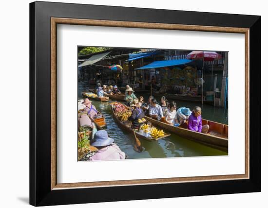 Damnoen Saduak Floating Markets, Bangkok, Thailand, Southeast Asia, Asia-Frank Fell-Framed Photographic Print