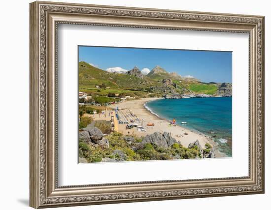 Damnoni Beach, Plakias, Rethymno; Crete, Greek Islands, Greece, Europe-Markus Lange-Framed Photographic Print