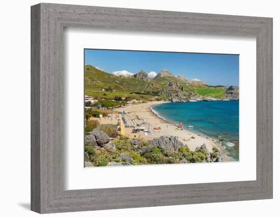 Damnoni Beach, Plakias, Rethymno; Crete, Greek Islands, Greece, Europe-Markus Lange-Framed Photographic Print