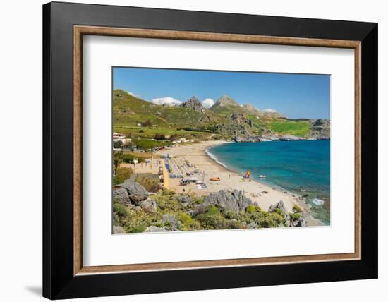 Damnoni Beach, Plakias, Rethymno; Crete, Greek Islands, Greece, Europe-Markus Lange-Framed Photographic Print