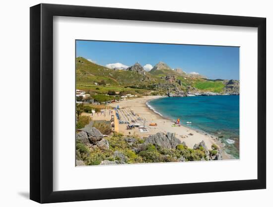 Damnoni Beach, Plakias, Rethymno; Crete, Greek Islands, Greece, Europe-Markus Lange-Framed Photographic Print