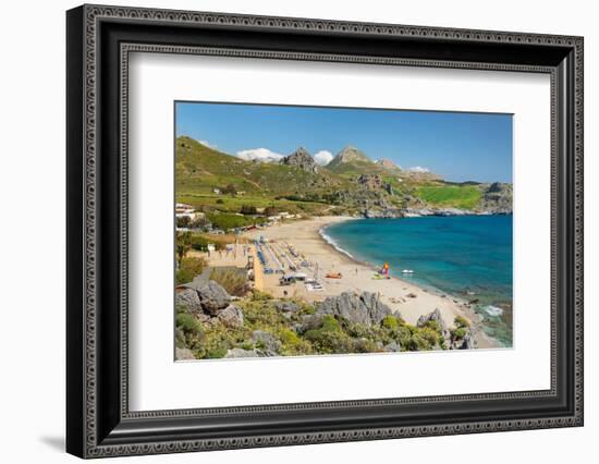 Damnoni Beach, Plakias, Rethymno; Crete, Greek Islands, Greece, Europe-Markus Lange-Framed Photographic Print