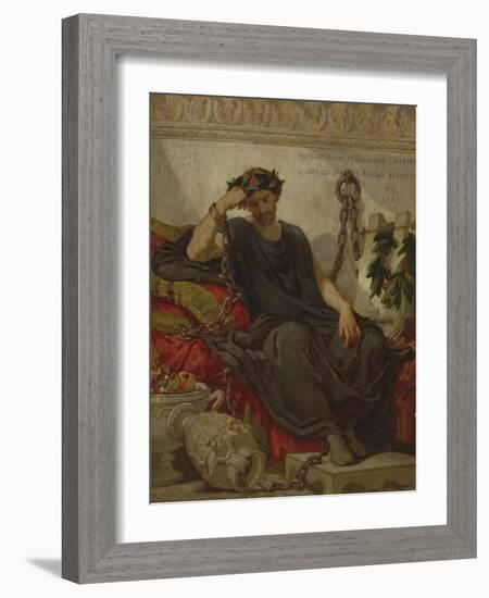 Damocles, 1867-Thomas Couture-Framed Giclee Print