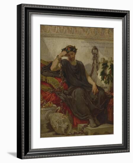 Damocles, 1867-Thomas Couture-Framed Giclee Print