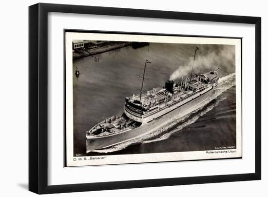 Dampfer D.M.S. Baloeran, Rotterdamsche Lloyd-null-Framed Giclee Print