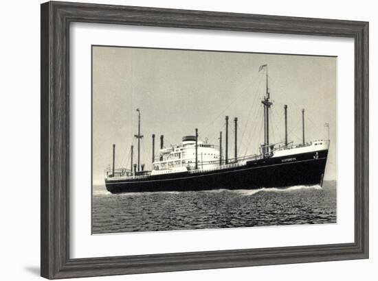 Dampfer M.S. Sloterdyk, Holland America Line-null-Framed Giclee Print