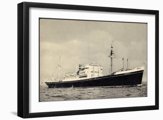 Dampfer M.V. Dongedyk, Holland America Line-null-Framed Giclee Print