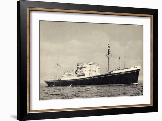 Dampfer M.V. Dongedyk Holland America Line-null-Framed Giclee Print