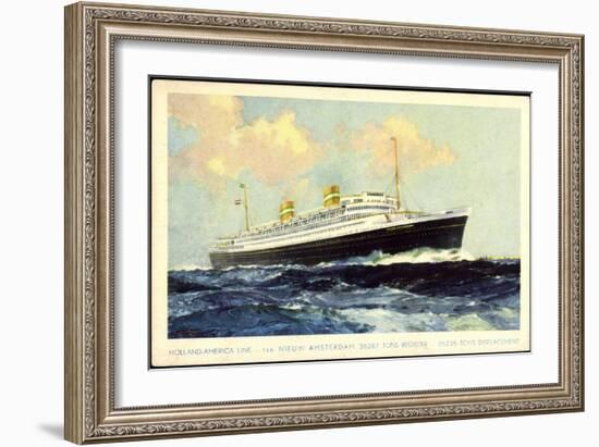 Dampfer Nieuw Amsterdam, Holland-America Line-null-Framed Giclee Print