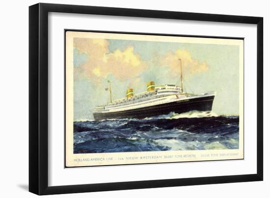 Dampfer Nieuw Amsterdam, Holland-America Line-null-Framed Giclee Print