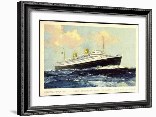 Dampfer Nieuw Amsterdam, Holland-America Line-null-Framed Giclee Print