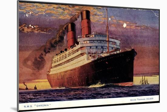 Dampfer R.M.S Caronia Auf Hoher See, Cunard Line-null-Mounted Giclee Print