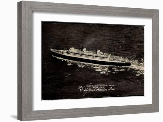 Dampfer S.S. Nieuw Amsterdam, Holland America Line-null-Framed Giclee Print