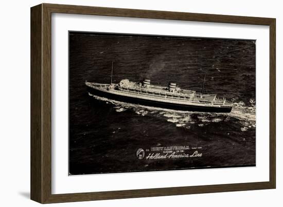 Dampfer S.S. Nieuw Amsterdam, Holland America Line-null-Framed Giclee Print