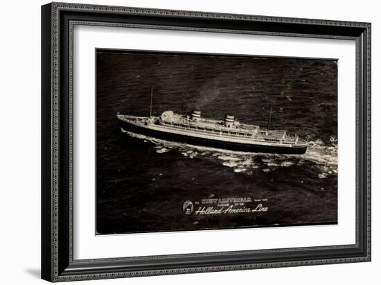 Dampfer S.S. Nieuw Amsterdam, Holland America Line-null-Framed Giclee Print