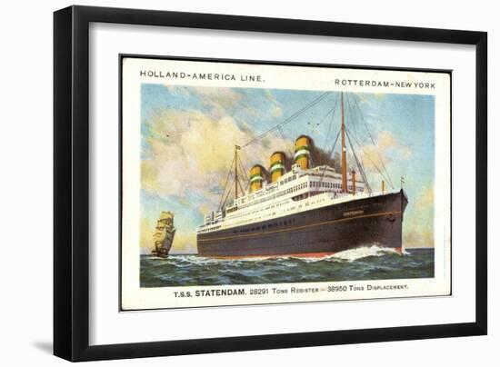 Dampfer T.S.S. Statendam, Holland-America Line-null-Framed Giclee Print