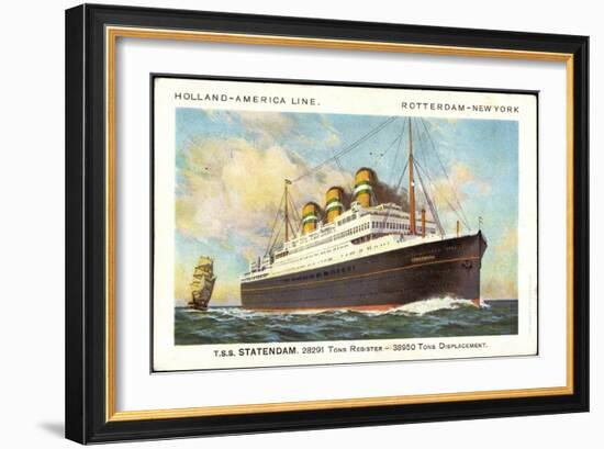 Dampfer T.S.S. Statendam, Holland-America Line-null-Framed Giclee Print