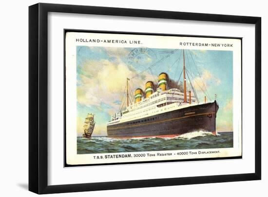 Dampfer T.S.S. Statendam, Holland America Line-null-Framed Giclee Print