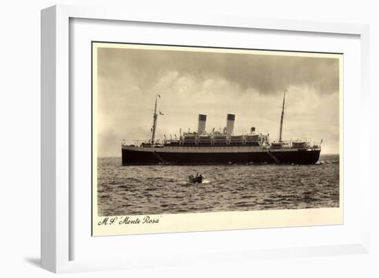 Dampfschiff M.S. Monte Rosa, Motorboot, Hsdg-null-Framed Giclee Print