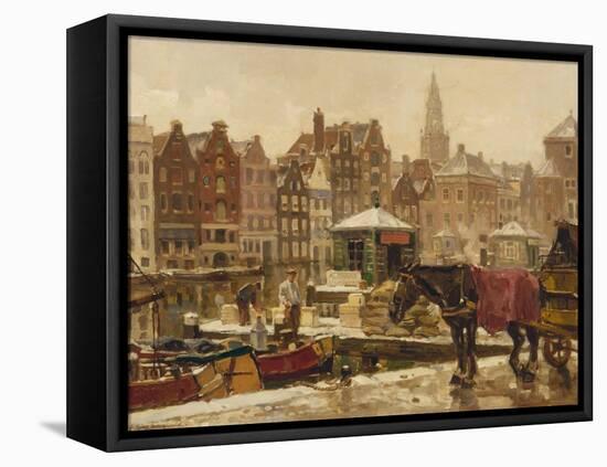 Damrak, Amsterdam-Frans Langeveld-Framed Premier Image Canvas