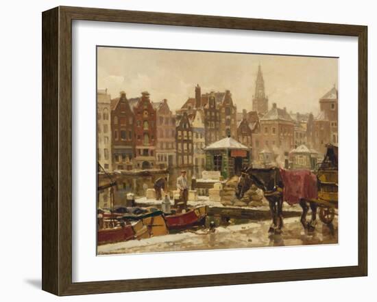 Damrak, Amsterdam-Frans Langeveld-Framed Giclee Print